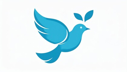 Obraz premium Flying Blue Dove Graphic Design