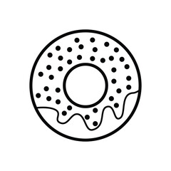 donut icon , template, flat, design, vector, illustrations, education, style, trendy, collections