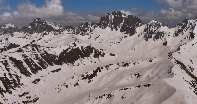 snow covered mountains