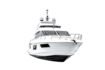 Motor boat isolated. on white background. Ai Generated Images