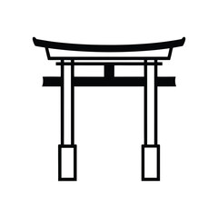 japanese garden gate with japanese lantern