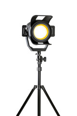 Studio light stand isolated on the white. Ai Generated Images