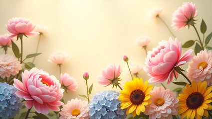 Fototapeta premium pink flowers background