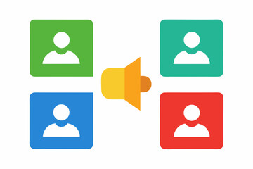 video call icon vector silhouette illustration isolated on white background