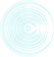 Blue circular lines abstract futuristic technology. Symmetrical abstract circle design with blue digital lines on white background. Perfect for tech, data, and innovation themes.