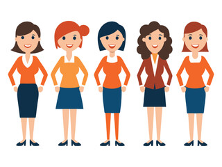 Obraz premium set of fashion girls