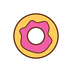 donut icon , template, flat, design, vector, illustrations, education, style, trendy, collections