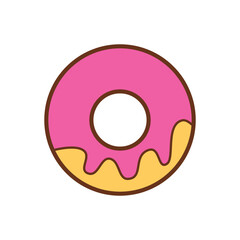 donut icon , template, flat, design, vector, illustrations, education, style, trendy, collections