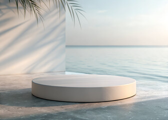 matte grey podium with minimal background