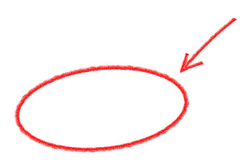 red arrow circle png with transparent hand drawn marker highlight