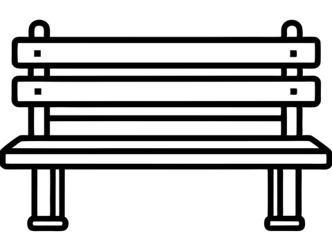 recommend clip art: Bench outline silhouette vector, Bench line art design, Bench vector illustration