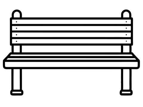 recommend clip art: Bench outline silhouette vector, Bench line art design, Bench vector illustration