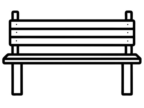recommend clip art: Bench outline silhouette vector, Bench line art design, Bench vector illustration
