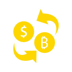 Crypto currency icon. Line vector. Isolate on white background.
