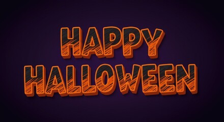 Obraz premium Vector illustration celebrating Happy Halloween for the October 31st holiday greeting.