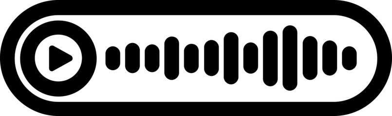 Black audio icon - outline