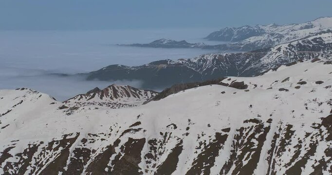 snow covered mountains