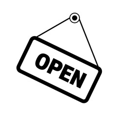 open sign vector icon