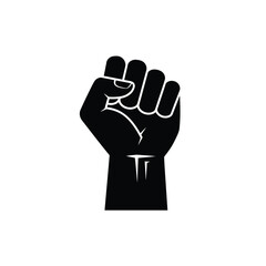 Raised fist power strength solidarity protest