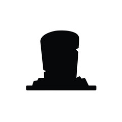 Tombstone silhouette halloween grave icon design