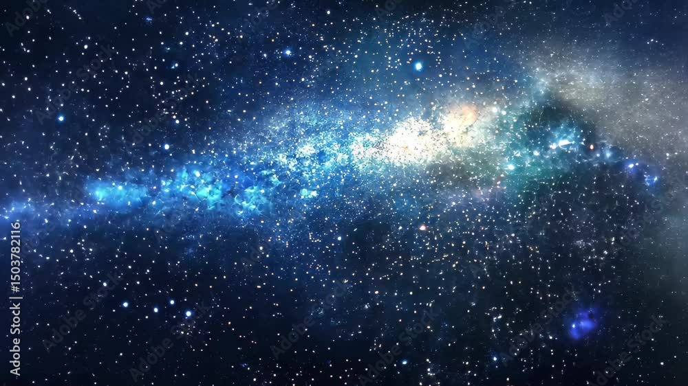 Wall mural stunning view of the milky way galaxy filled with stars and cosmic beauty in a starry night sky, cap