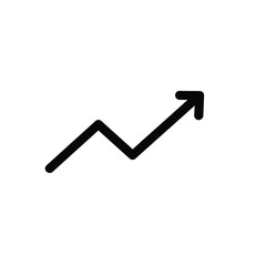 Upward trending graph arrow growth success