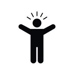 Happy person icon idea inspiration success