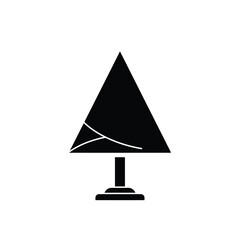 Fototapeta premium Modern minimalist triangular table lamp icon