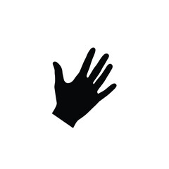 Open hand silhouette simple gesture icon