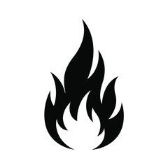 Abstract black flame icon design graphic