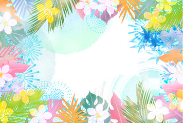 暑中見舞い　花火　夏　背景