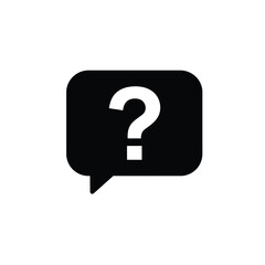 Question mark in speech bubble ask query help support