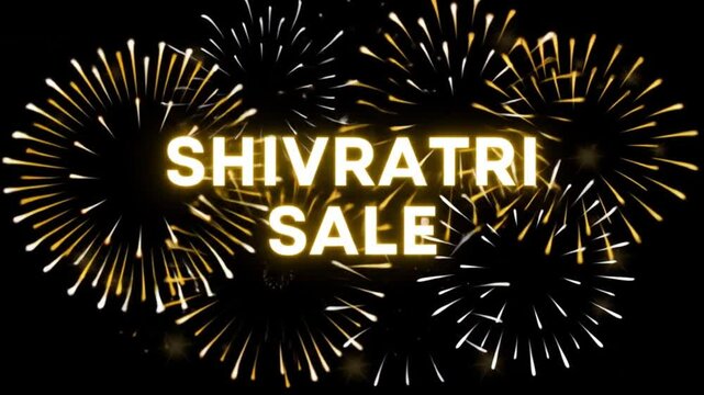 Lord Shiva wallpaper for Shivaratri sale featuring fireworks, perfect for festive promotions, spiritual websites, posters, and social media graphics.