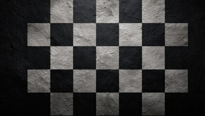 Black and white checkerboard pattern background texture