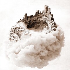 Ruined castle on a cloud island