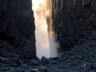 Basalt Column Shadows