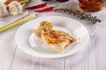 Fresh grilled calamari with herbs