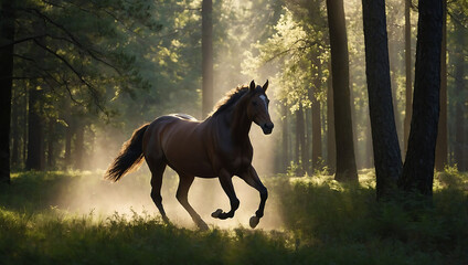horse in the woods