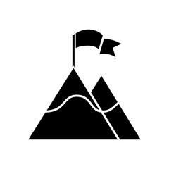 Start-Up Glyph Icon Goals