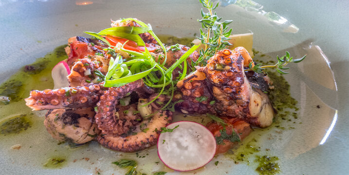 Poulpe grill&eacute; 