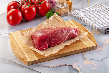 Raw beef meat fillet piece