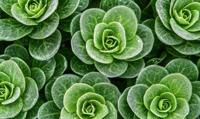 Obraz premium 싱그러운 녹색 식물, 잎사귀 질감, 자연의 아름다움