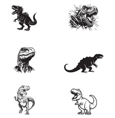wonderful dinosaur vector images