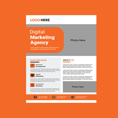 creative modern corporate professional a4 business flyer template layout design for business