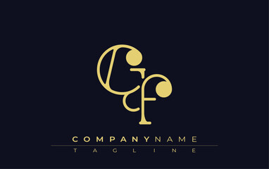 GF Typography Logo Design. Stylish monogram design depiction featuring the letters G and F combined in an artistic signature style, delivering a unique and creative visual representation.
