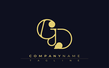 GD Typography Logo Design. Stylish monogram design depiction featuring the letters G and D combined in an artistic signature style, delivering a unique and creative visual representation.