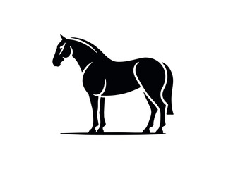 Fototapeta premium Flat Horse Vector Icon