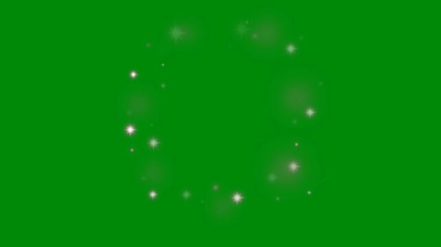 Star Glitter Falling on Green Screen for Fantasy Visuals, The video element of on a green screen background, Ultra High Definition, 4k video, on a green screen background.