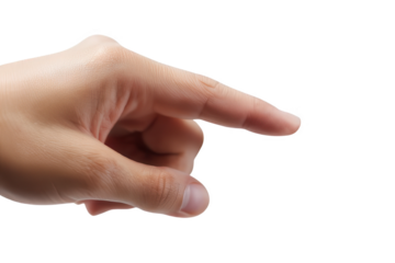 Hand Touching Virtual Interface Button Transparent Background