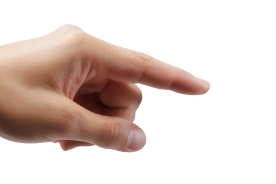 Hand Touching Virtual Interface Button Transparent Background